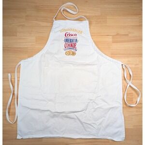 Longaberger Crisco American Cookie Celebration White Embroidered‎ Bib Apron